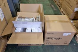 2x boxes of Laif.works clear eye protection safety goggles with adjustable strap