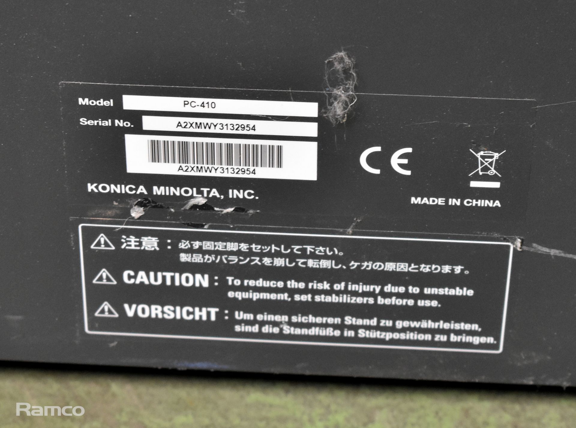 Konica Minolta Bizhub C454e A3 multifunction laser printer - H 92 x W 70 x D 62cm - Bild 12 aus 15