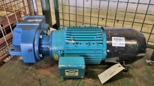 Brook Crompton WP-DA90STX-C - 1.1kW - 230-400V - 3-phase electric motor with Fenner 782A1524N ratio