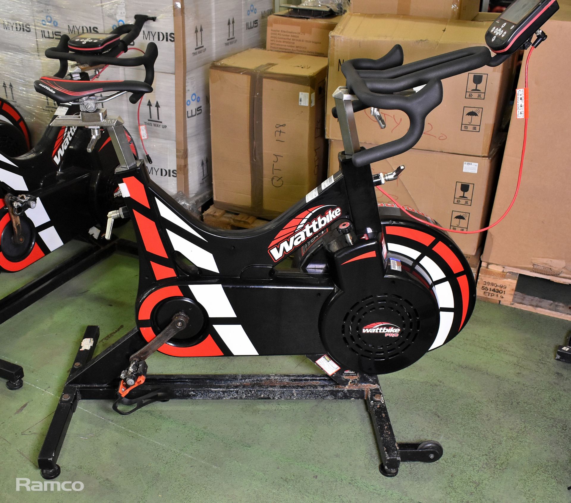 Wattbike Pro indoor exercise bike - L 120 x W 66 x H x 110cm - Image 2 of 7