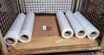 5x Clear polythene sleeve rolls - 66cm wide