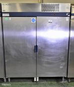 Electrolux R170T2C stainless steel 2 door freestanding fridge - L 170 x W 70 x H 215cm