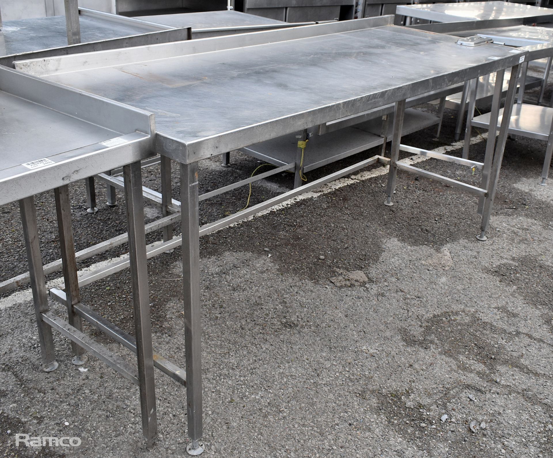 Stainless steel preparation table - 196 x 73 x 97cm - Image 3 of 4