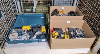 REMS CAT RW58 reciprocating saw spares with case, 2x REMS power tools, power press - AS SPARES