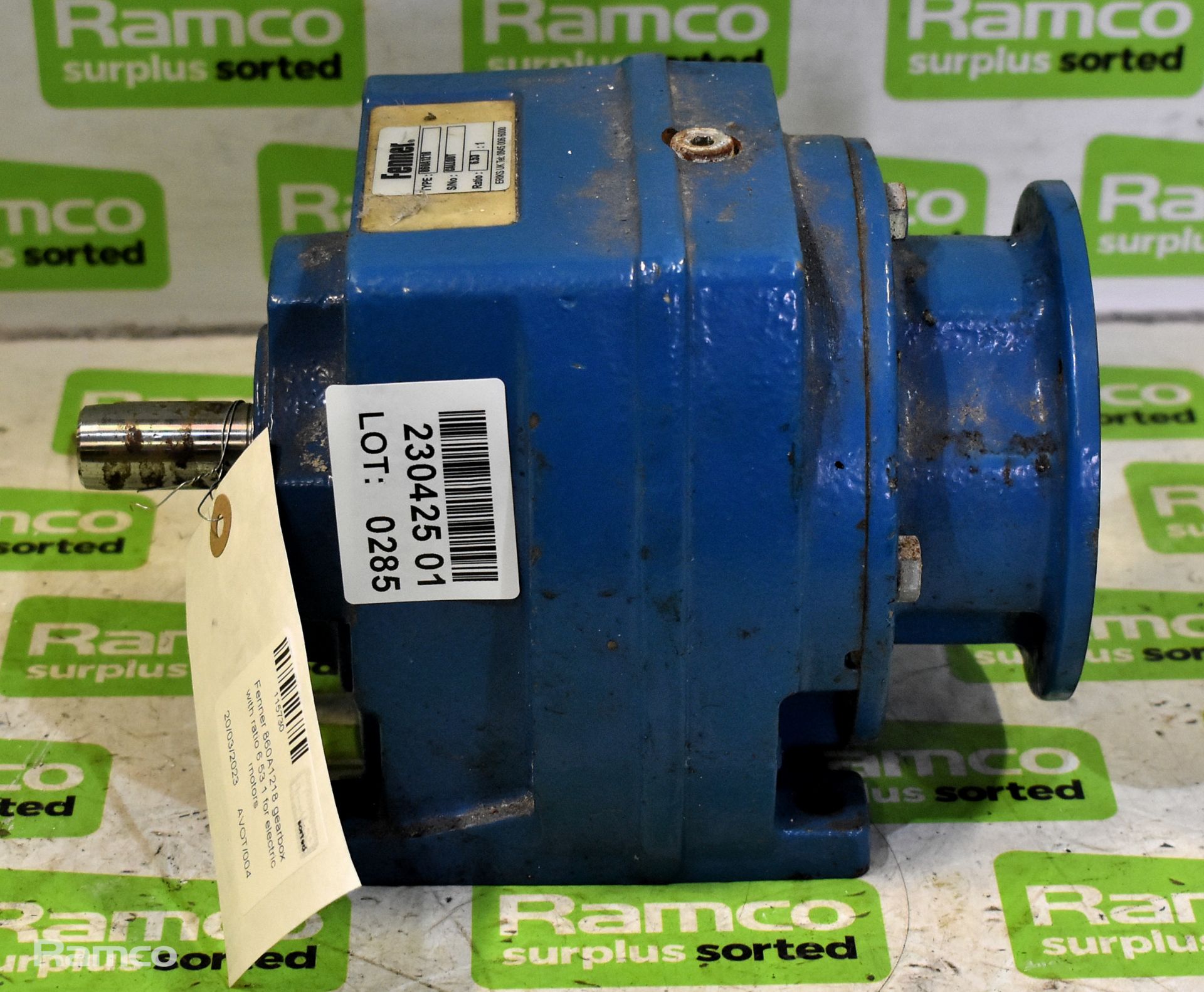 Fenner 860A1218 gearbox with ratio 6.53:1 for electric motors