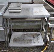 Stainless steel preparation table - 90 x 66 x 90cm