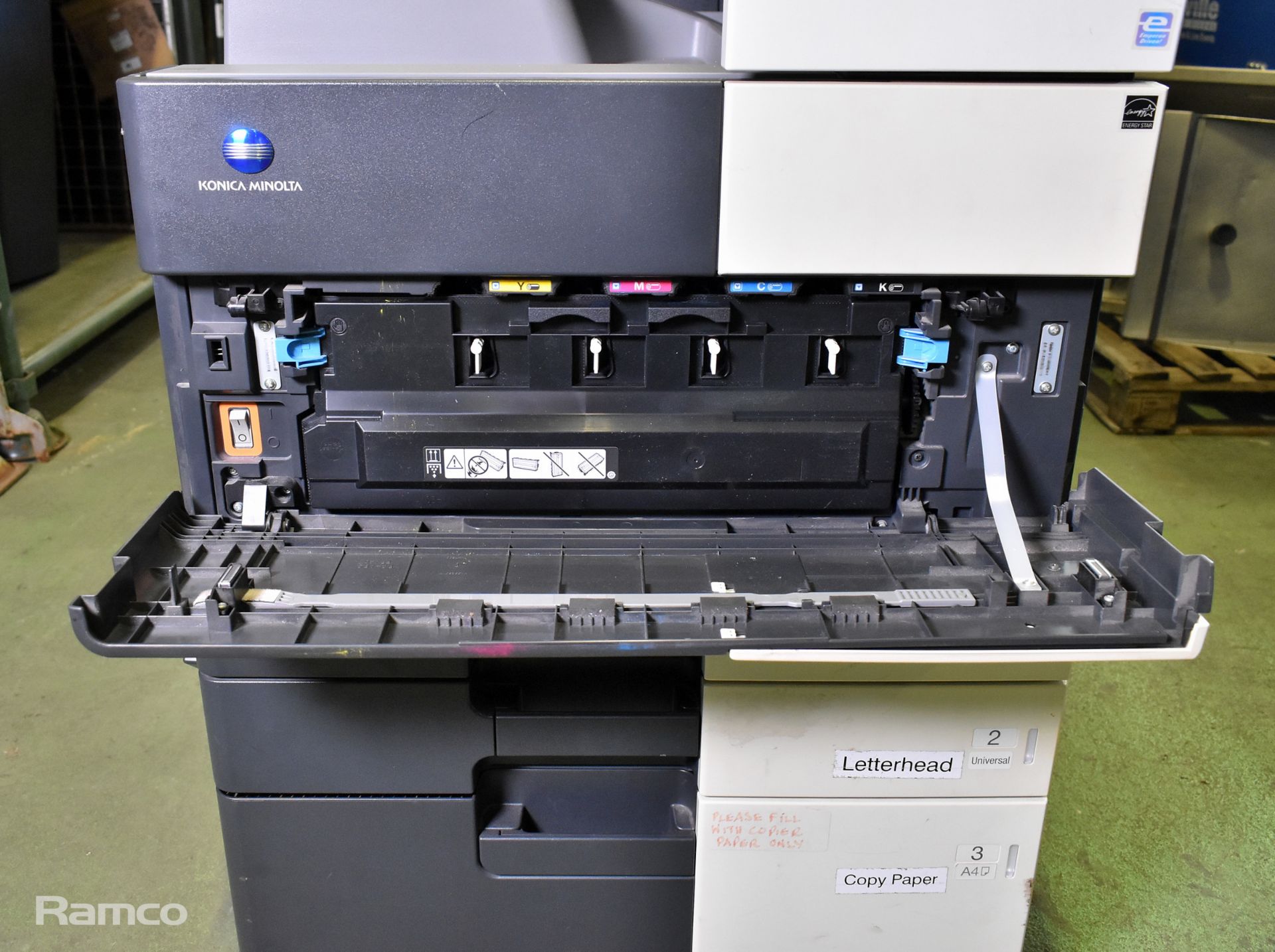 Konica Minolta Bizhub C454e A3 multifunction laser printer - H 92 x W 70 x D 62cm - Bild 5 aus 15