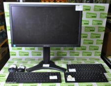 Hanns-G HSG1278 computer 21.5inch LCD monitor - no cables, requires C13 socket lead