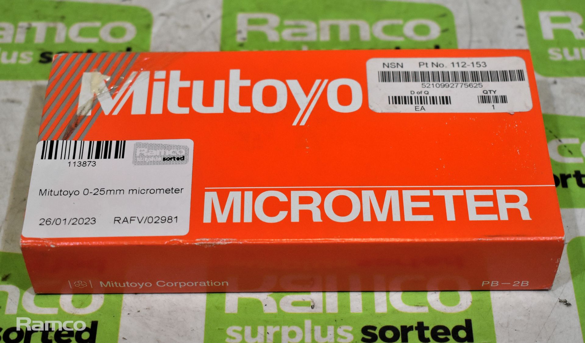 Mitutoyo 0-25mm micrometer - Image 3 of 3