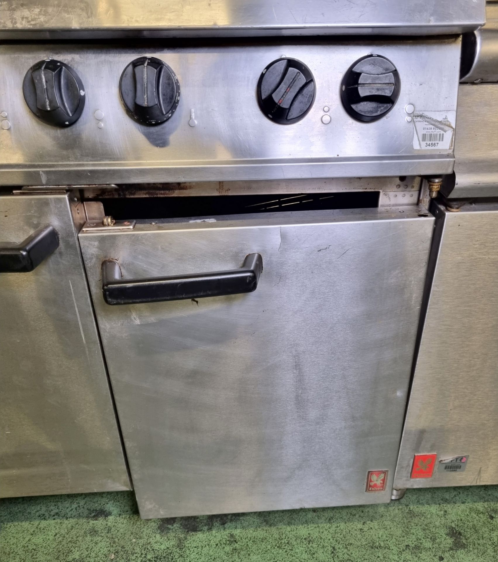 Falcon G21010T stainless steel gas range oven - W 90 x D 80 x H 95 cm, 120kg - Image 4 of 5