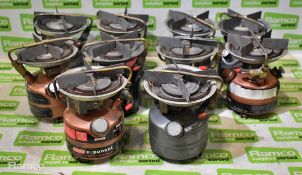 10x Multi type dual fuel cooking stoves - Colemans / Peak1 - check pictures for models