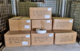 10x boxes of White PVC non-adhesive tape - 16 rolls in a box - each roll 100m x 38mm