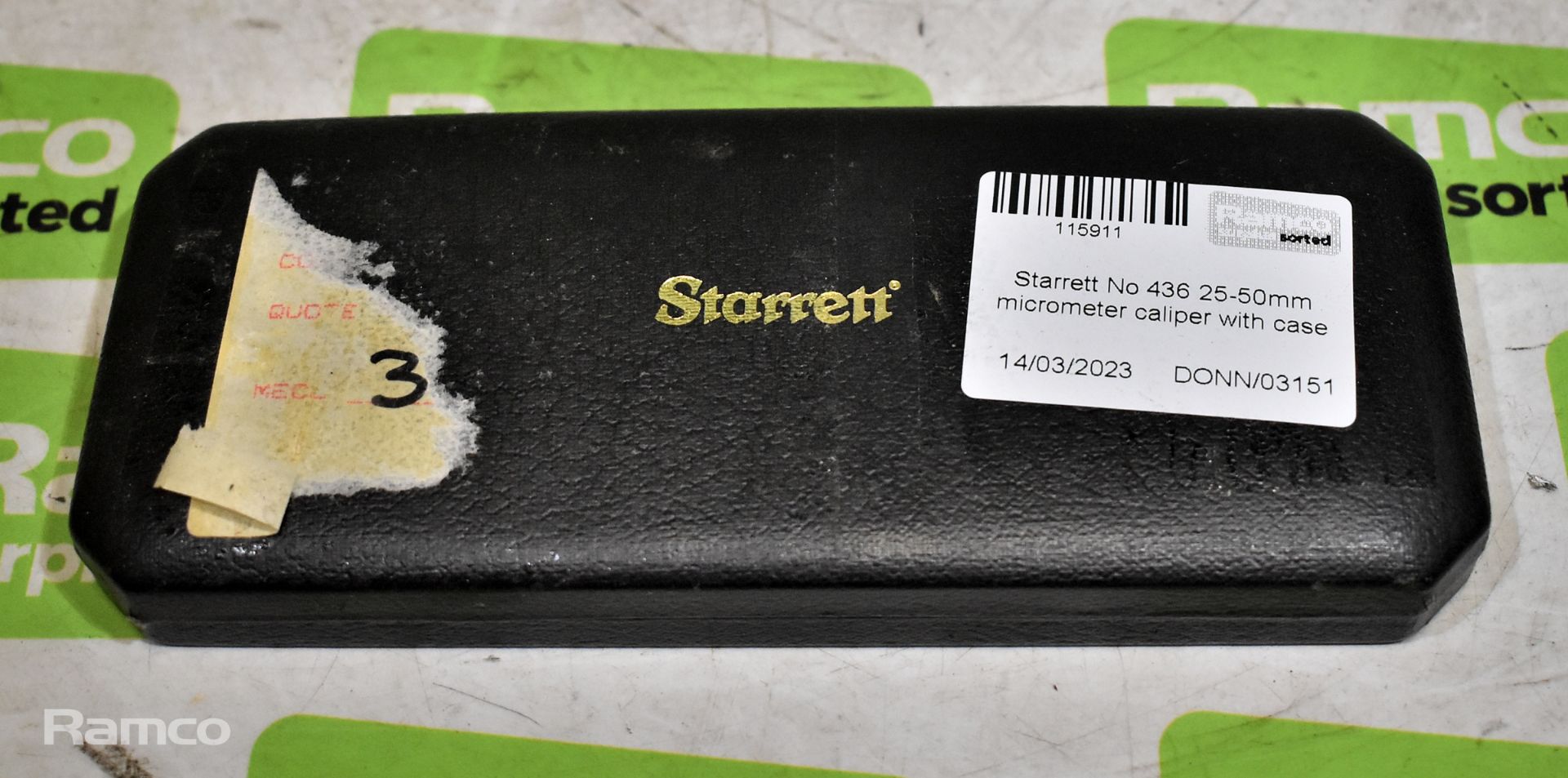Starrett No 436 25-50mm micrometer caliper with case - Image 4 of 4
