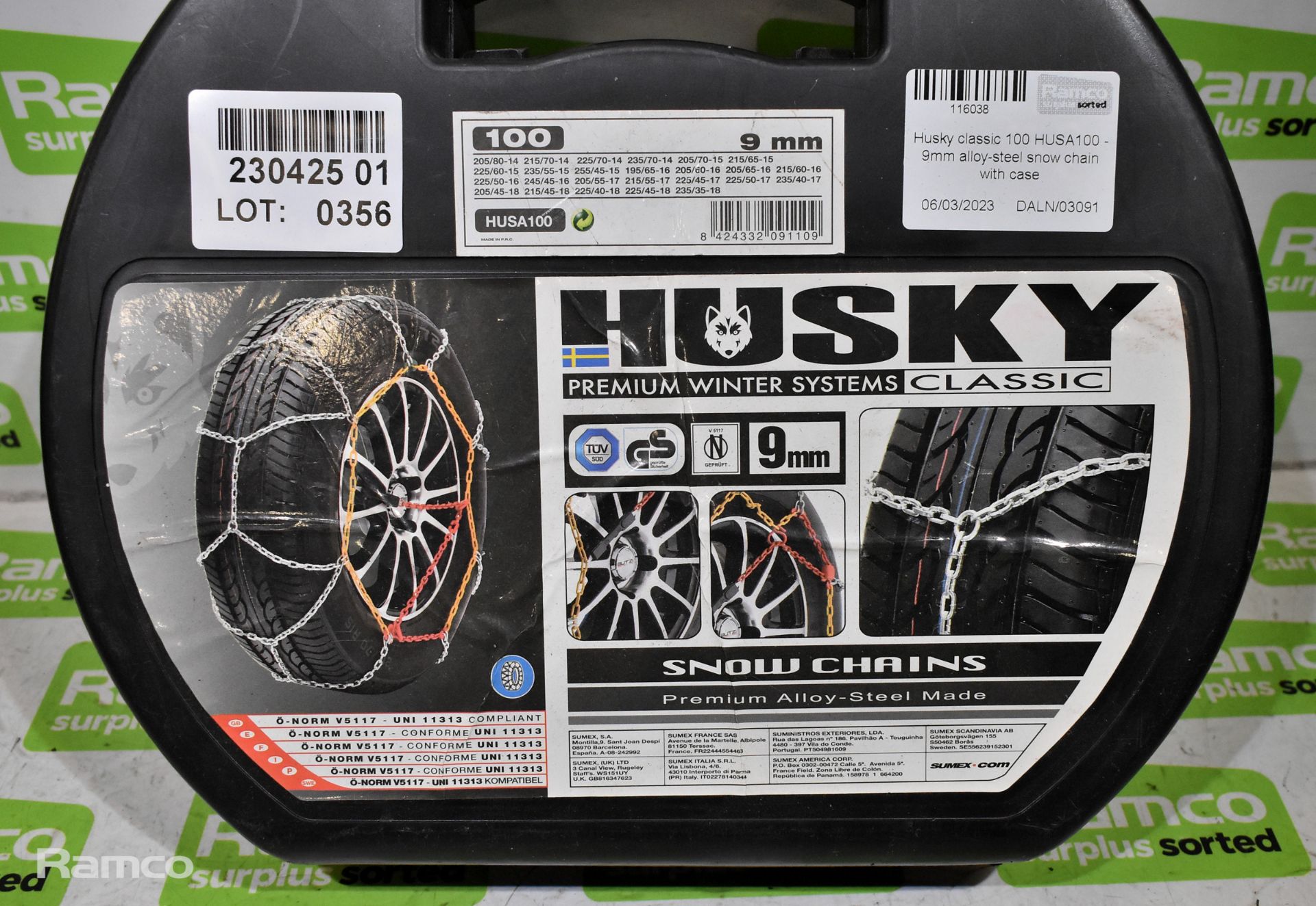 Husky classic 100 HUSA 100 - 9mm alloy-steel snow chain with case - Image 2 of 4