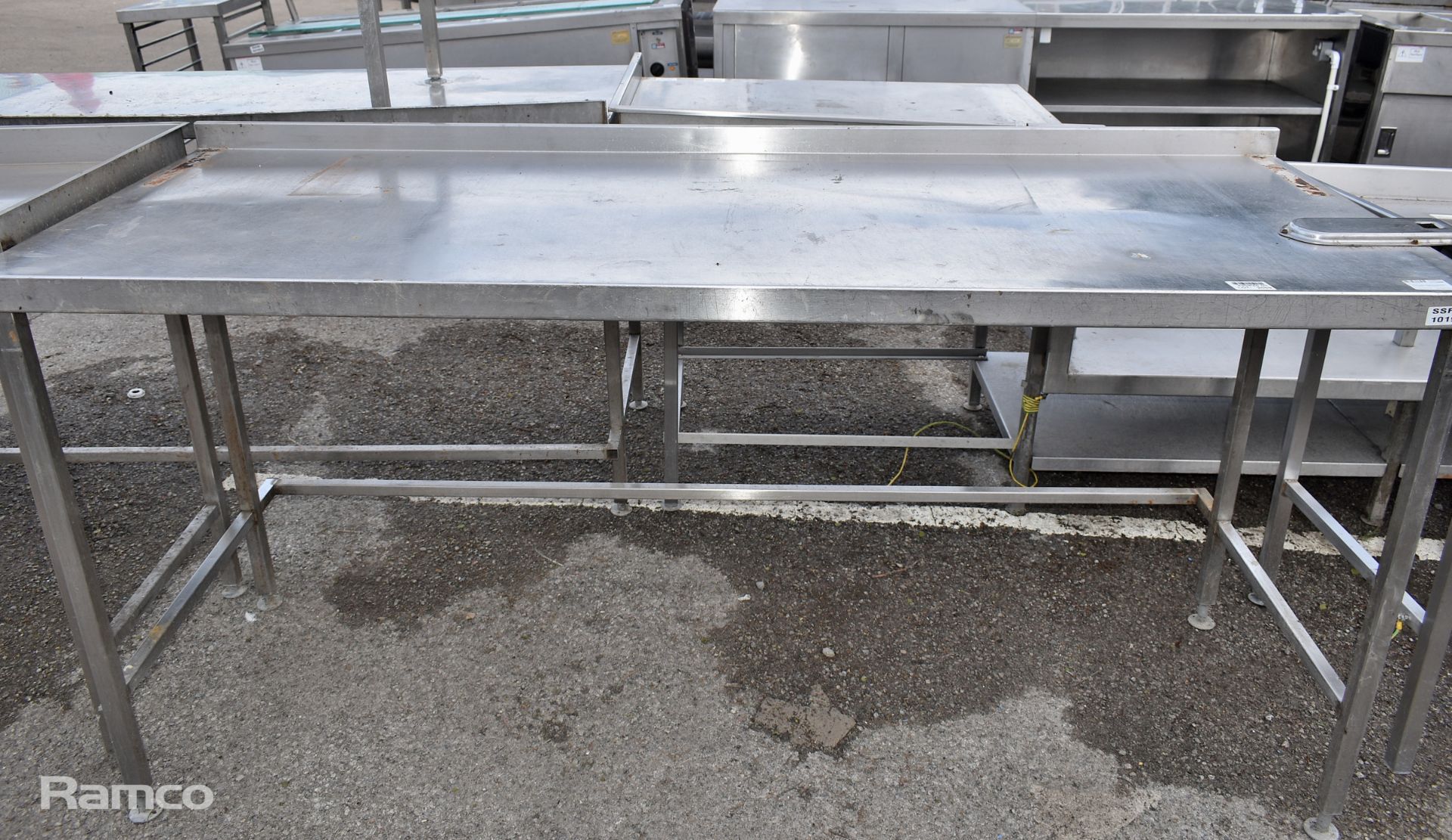 Stainless steel preparation table - 196 x 73 x 97cm