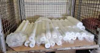 Multiple types woven white filter elements - approx 30