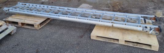 AS Fire & Rescue equipment ladder - 2 section - 14 rungs per section with side supports - approx 4M