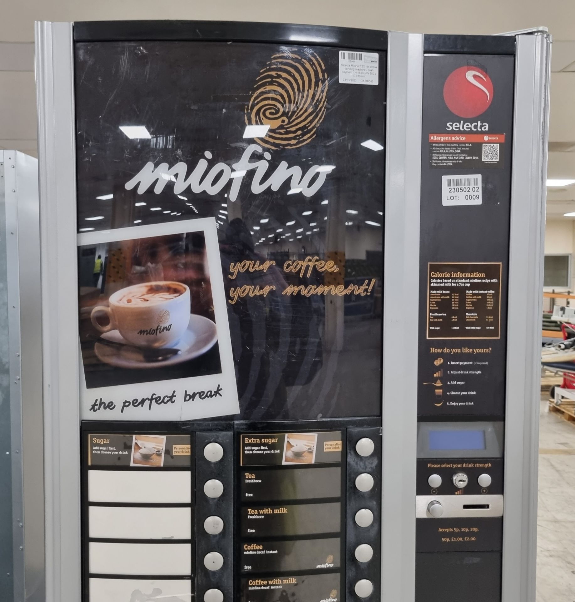 Selecta Milano B2C hot drinks vending machine - Image 5 of 12