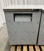 Ice Inox OTS 140 CR stainless steel single door under counter fridge - W 600 x D 650 x H 825mm