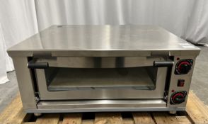 Omake FPZ01/EM11 stainless steel single drawer electric pizza oven - 240V - W 860 x D 800 x H 370mm