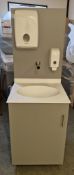 24x freestanding hand wash station with faucet control unit - 60x67x172cm (LxDxH)