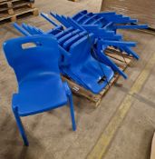 40x Titan plastic wipeable chair - 36x46x80cm (LxWxH)