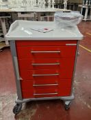 44x Medstor modular 4 drawer medical cart - 73x53x103cm (LxDxH)