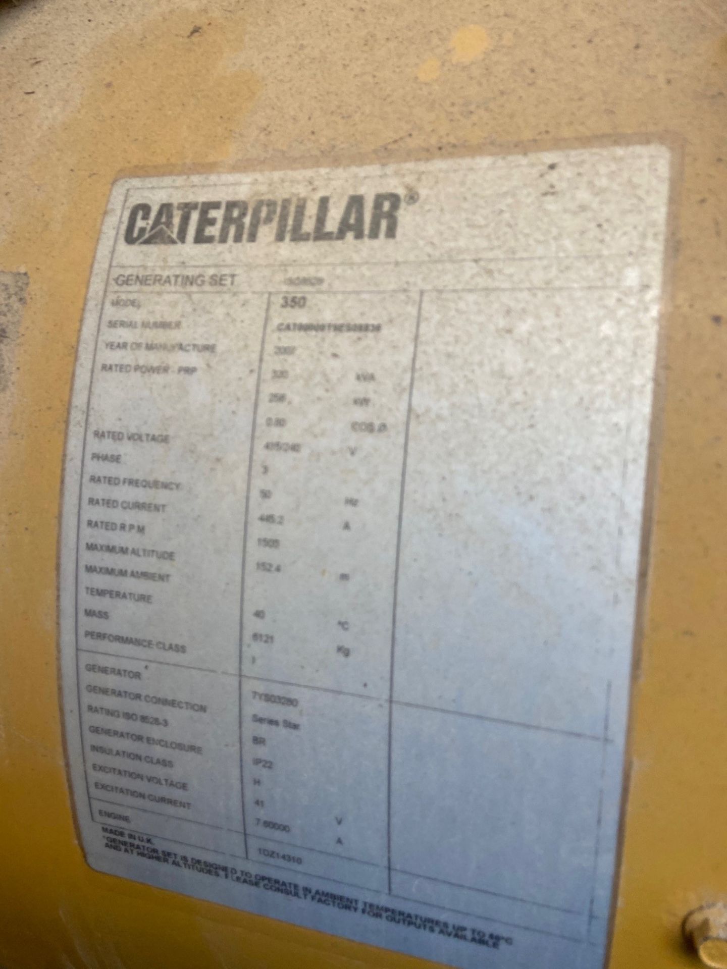 Caterpillar 320 kVA / 256 kW generator, year of manufacture 2004 - No 4 - Image 9 of 10