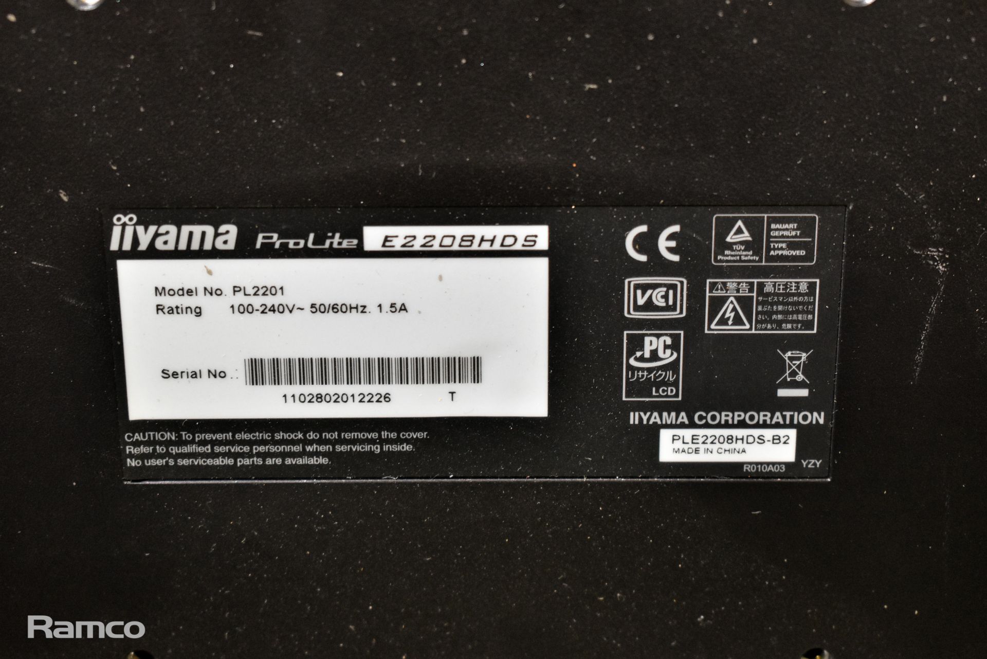 Iiyama Prolite E2208HDS 22 inch monitor - Image 3 of 3