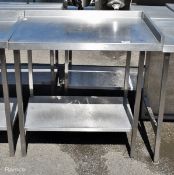 Stainless steel corner unit - W 650 x D 950 x H 950mm