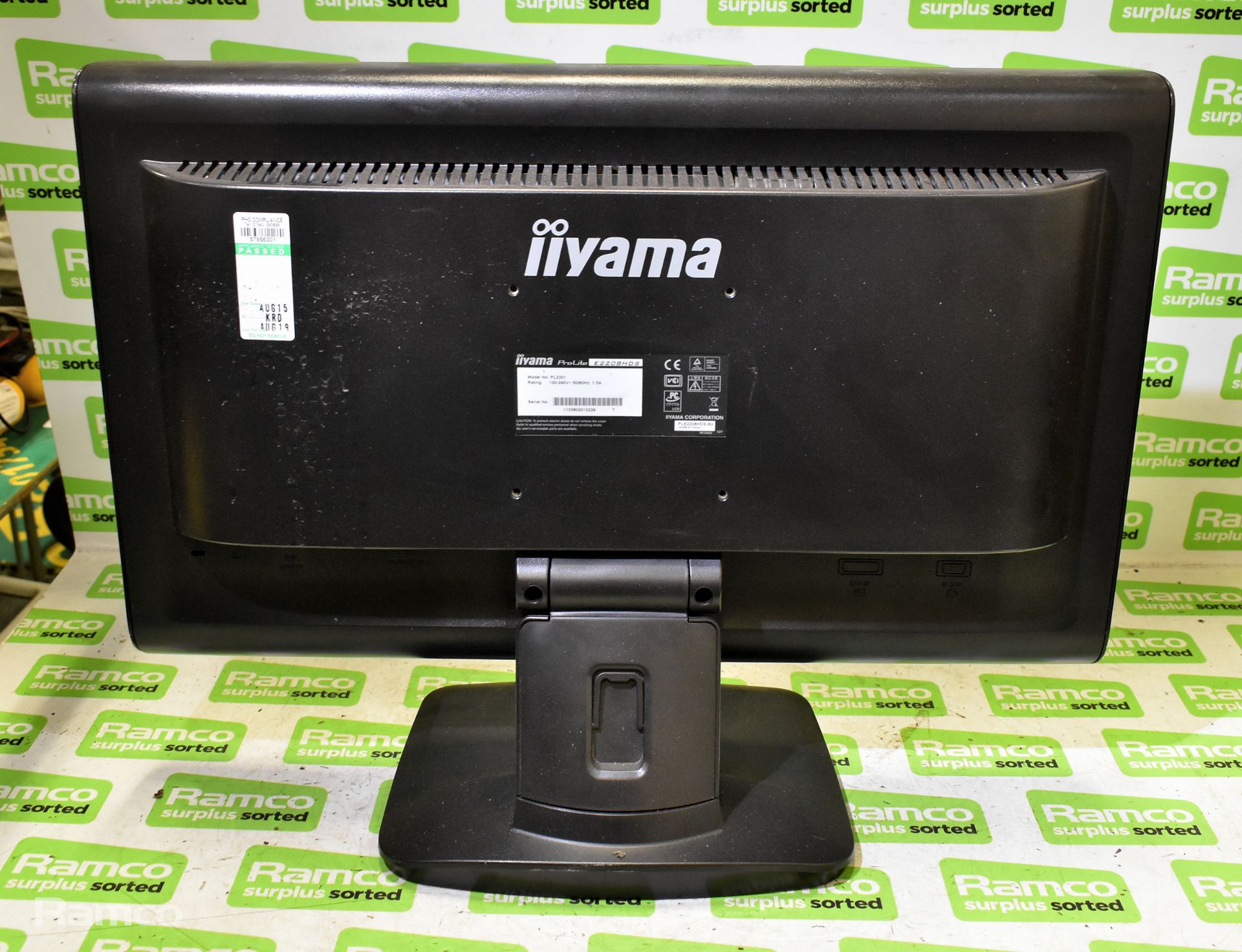 Iiyama Prolite E2208HDS 22 inch monitor - Image 2 of 3