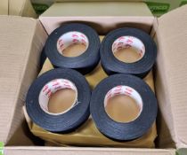 2x boxes of Scapa 3370 adhesive tape W50mm x L50m - rayon fabric black - 16x rolls per box