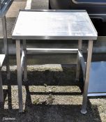 Stainless steel base unit - W 605 x D 605 x H 700 mm
