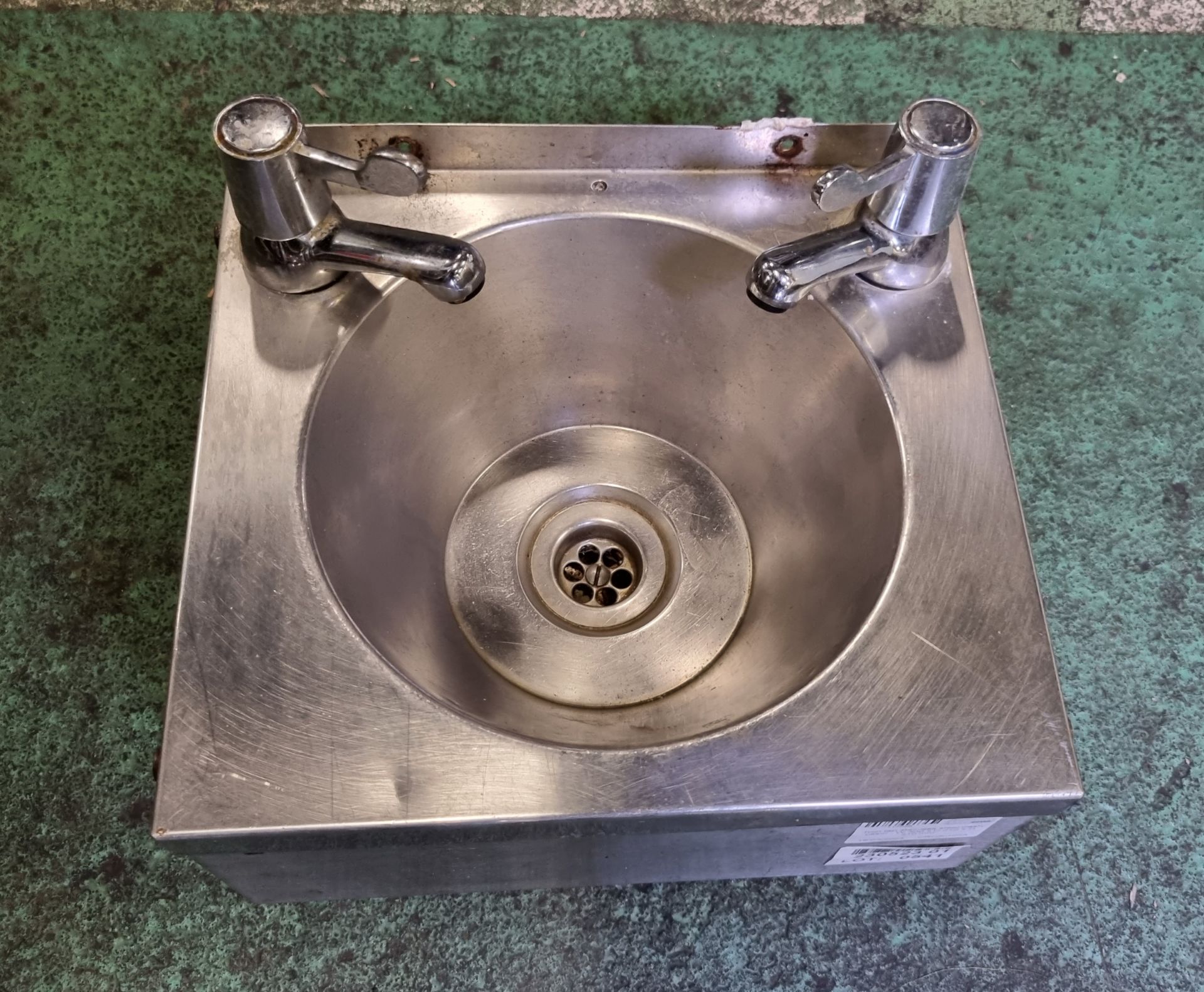 Twin tap stainless steel wash basin - W 300 x D 270 x H 210 mm - Bild 2 aus 3