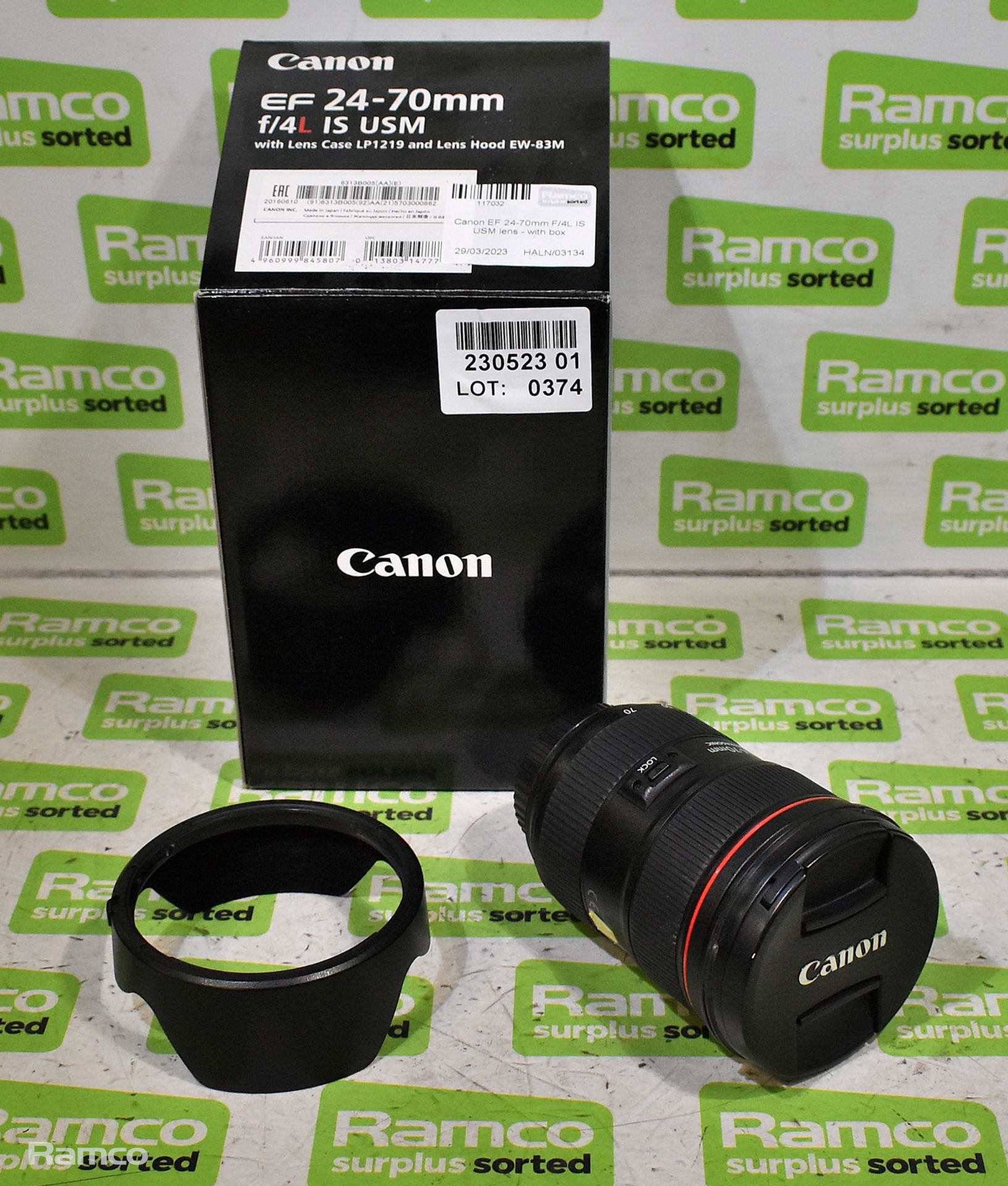 Canon EF 24-70mm F/4L IS USM lens - with box