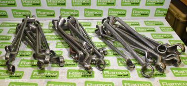 Heavy duty ring spanners - various sizes
