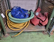 Pipe assembly spares to include 70mm layflat fire hose, 2 inch sump pipe and water pipe