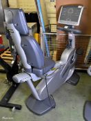 Technogym Excite 700iP recumbent bike - L 160 x W 60 x H 129cm