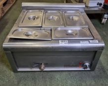 Cougar 4M62 - 5 dish bain marie - 230V - W 600 x D 610 x H 260 mm