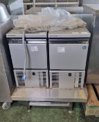 2x Hoshizaki AM-20CAE Air cooled undercounter ice makers W 350 x D 444 x H 590mm