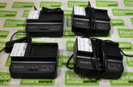 4x Sony BC-U1 battery chargers