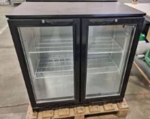 Blizzard 200 Ltr Double hinged door back bar bottle cooler - 230V - W 900 x D 520 x H 900 mm