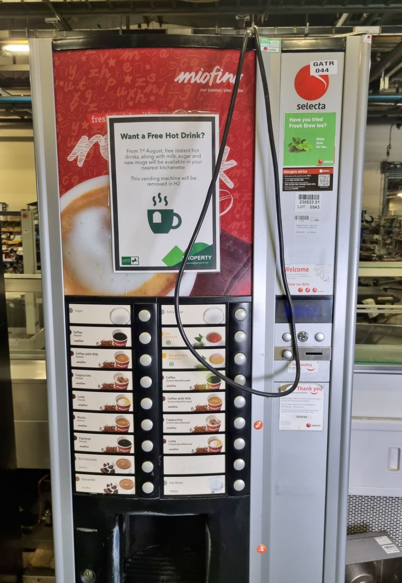 Selecta Milano instant hot drinks vending machine - NO KEYS - Bild 5 aus 5