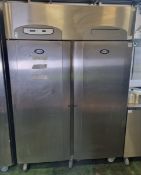 Foster PREMG1350L Stainless steel double door upright freezer - 1350 litre capacity