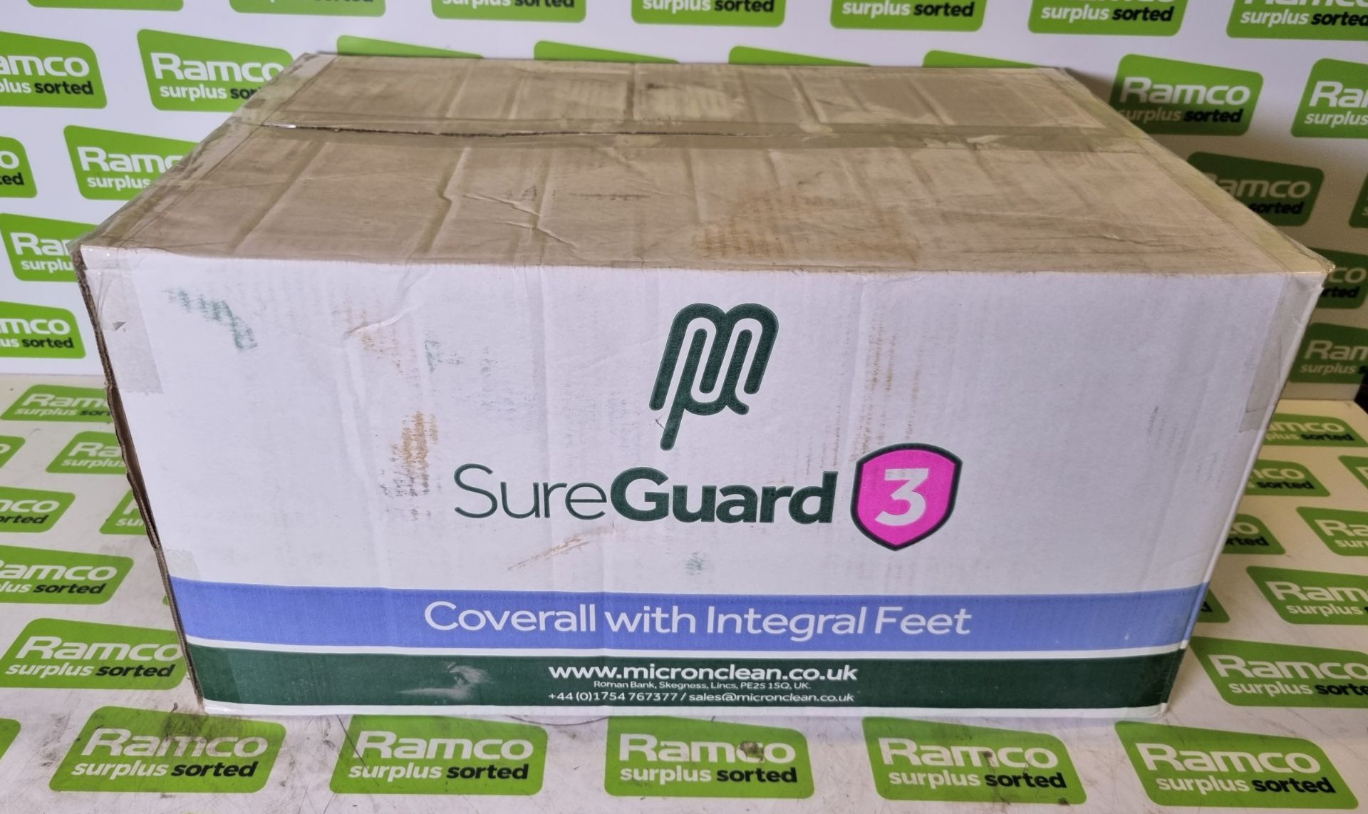 MicroClean SureGuard 3 - size Medium coverall with integral feet - 25 units per box - Image 2 of 3