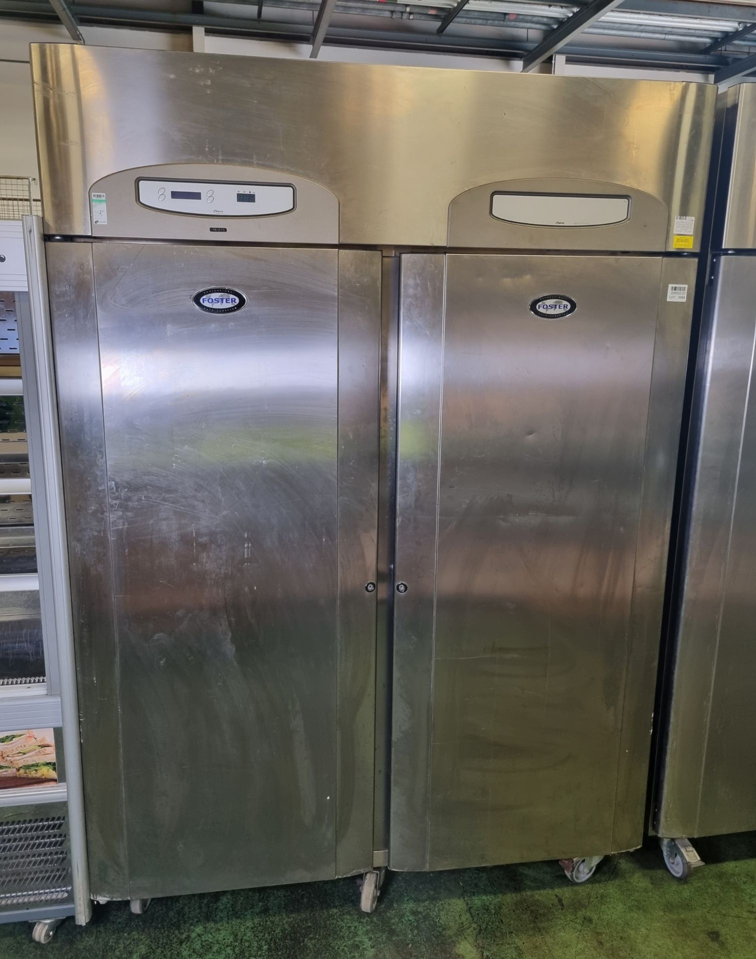 Foster PREMG1350L Stainless steel double door upright freezer - 1350 litre capacity