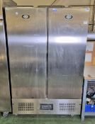 Foster FSL880L stainless steel double door upright freezer - W 1200 x D 705 x H 1900mm