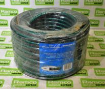 Green Jem 30m braided hose pipe reel