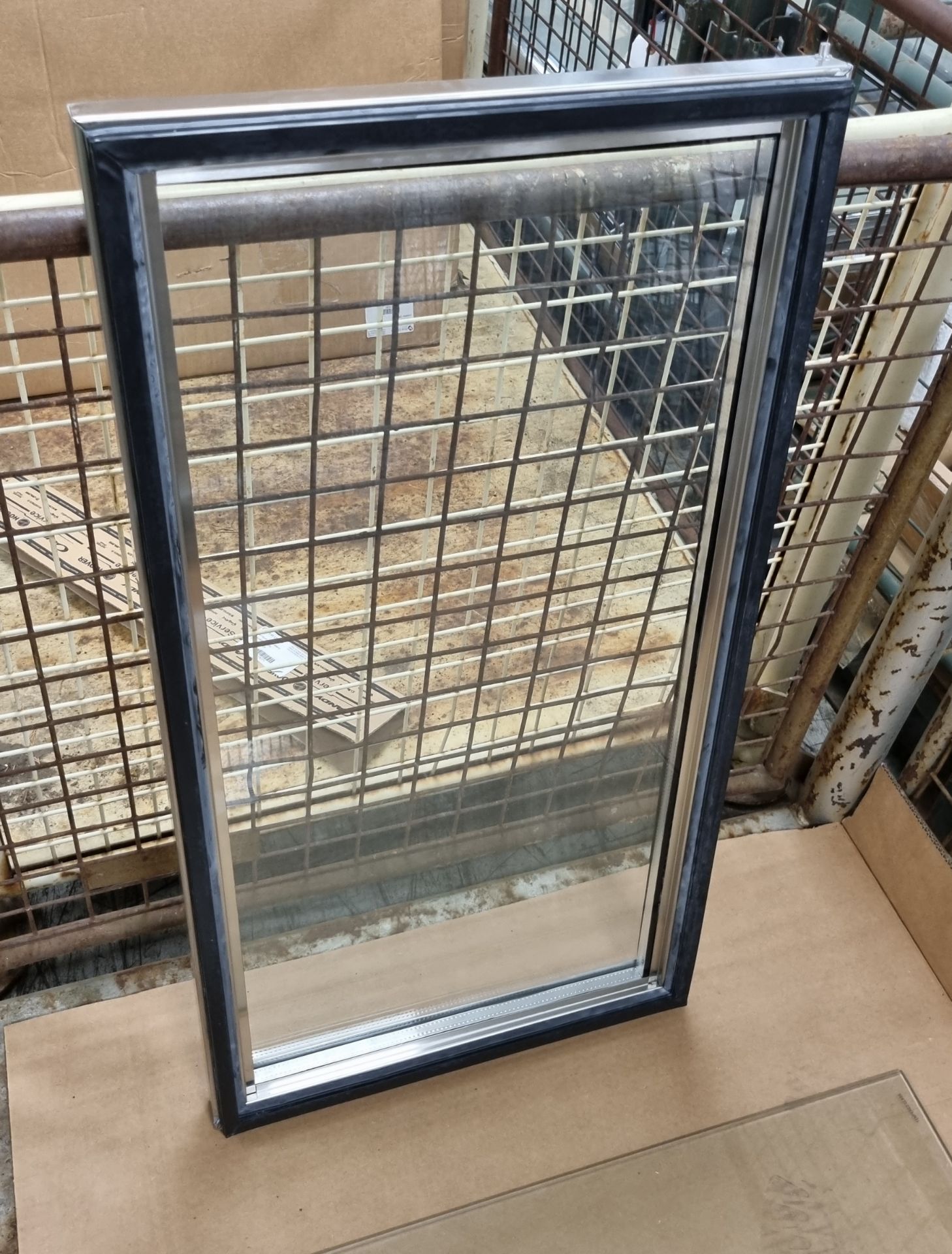 Catering spares - stainless steel framed door panel and glass end unit - Image 2 of 3