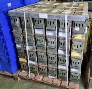 56x PA120 Ammo Boxes - Individual box Dimensions: 470 x 150 x 250mm